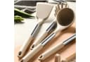 OKWISH Kochbesteck-Set 12-tlg. Silikon Edelstahl Beige Bild 5