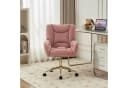 OKWISH Velvet Drehstuhl Rosa Gold Höhenverstellbar Bild 3
