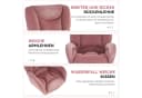 OKWISH Velvet Drehstuhl Rosa Gold Höhenverstellbar Bild 4