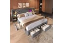 OKWISH Polsterbett 180x200 cm mit Leselicht und USB Bild 2