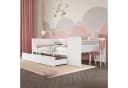 OKWISH Kinderbett mit Schreibtisch und Stauraum Weiß Bild 4