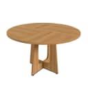 BBWL Runder Esstisch 120 cm MDF Walnuss Mid-Century Modern Bild 1