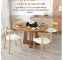 BBWL Runder Esstisch 120 cm MDF Walnuss Mid-Century Modern Bild 5