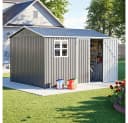 BBWL Metall-Gartenschuppen 311x240 cm grau mit Schloss, Lüftung & UV-Schutz Bild 2