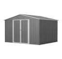 BBWL Gerätehaus 300x252x191 cm Grau Metall mit Satteldach Bild 1