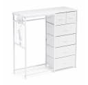 BBWL Kinderkleiderschrank Weiß mit 6 Schubladen, Kleiderstange & Steckdose Bild 5