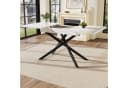OKWISH Ausziehbarer Esstisch 120-160 cm Marmoroptik Schwarz Bild 2