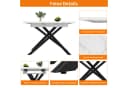 OKWISH Ausziehbarer Esstisch 120-160 cm Marmoroptik Schwarz Bild 5