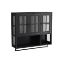 BBWL Hängeschrank 3 Türen Glasfront Schwarz Modern Bild 1