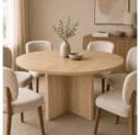 BBWL Runder Esstisch Skandinavisch MDF Beige Bild 2