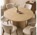 BBWL Runder Esstisch Skandinavisch MDF Beige Bild 3