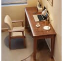 BBWL Schreibtisch mit Schubladen Walnuss Massivholz Mid-Century Bild 5