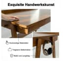 BBWL Schreibtisch 128x68 cm Mid-Century Walnuss Massivholz 2 Schubladen Bild 5