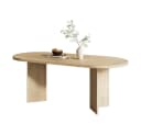 BBWL Esstisch 200x90cm MDF Eiche Modern Bild 1