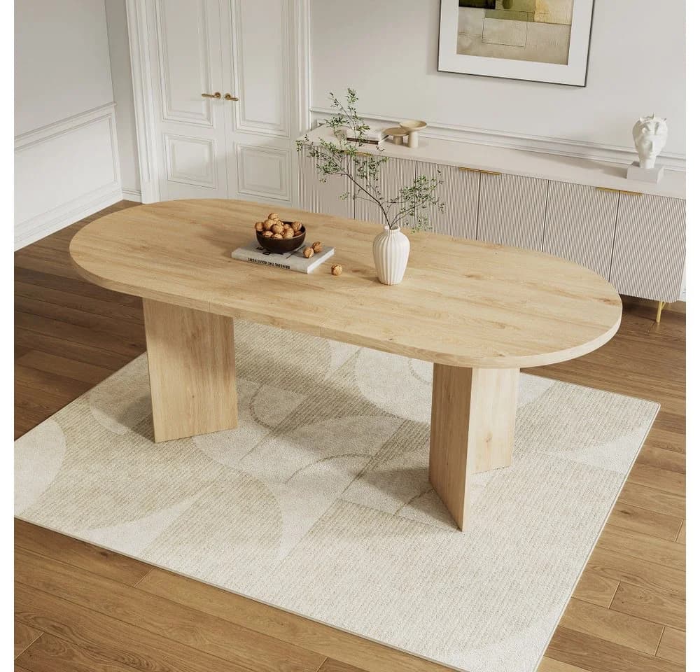 BBWL Esstisch 200x90cm MDF Eiche Modern - Bild 2