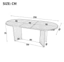 BBWL Esstisch 200x90cm MDF Eiche Modern Bild 5