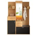 BBWL Kompaktgarderobe mit LED, Spiegel & Sitzbank Bild 1