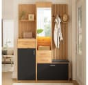 BBWL Kompaktgarderobe mit LED, Spiegel & Sitzbank Bild 2