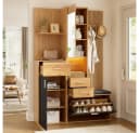 BBWL Kompaktgarderobe mit LED, Spiegel & Sitzbank Bild 3