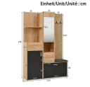 BBWL Kompaktgarderobe mit LED, Spiegel & Sitzbank Bild 4