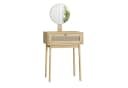 MODFU Schminktisch Bohemian Rattan mit Spiegel 2 Schubladen Bild 1