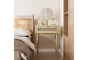 MODFU Schminktisch Bohemian Rattan mit Spiegel 2 Schubladen Bild 2