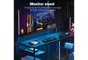 BBWL Computertisch Schwarz mit Monitorständer, Steckdosenleiste & 4 Schubladen Bild 4
