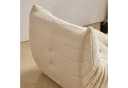 STILVORA Sitzsack Relaxsessel Beige mit Fußhocker & Teddyfell Bild 3