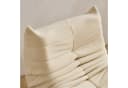 STILVORA Sitzsack Relaxsessel Beige mit Fußhocker & Teddyfell Bild 4