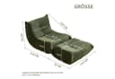STILVORA Sitzsack Relaxsessel Indoor-Lazy Sofa mit Fußstütze Grün Bild 1