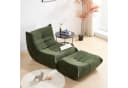 STILVORA Sitzsack Relaxsessel Indoor-Lazy Sofa mit Fußstütze Grün Bild 2