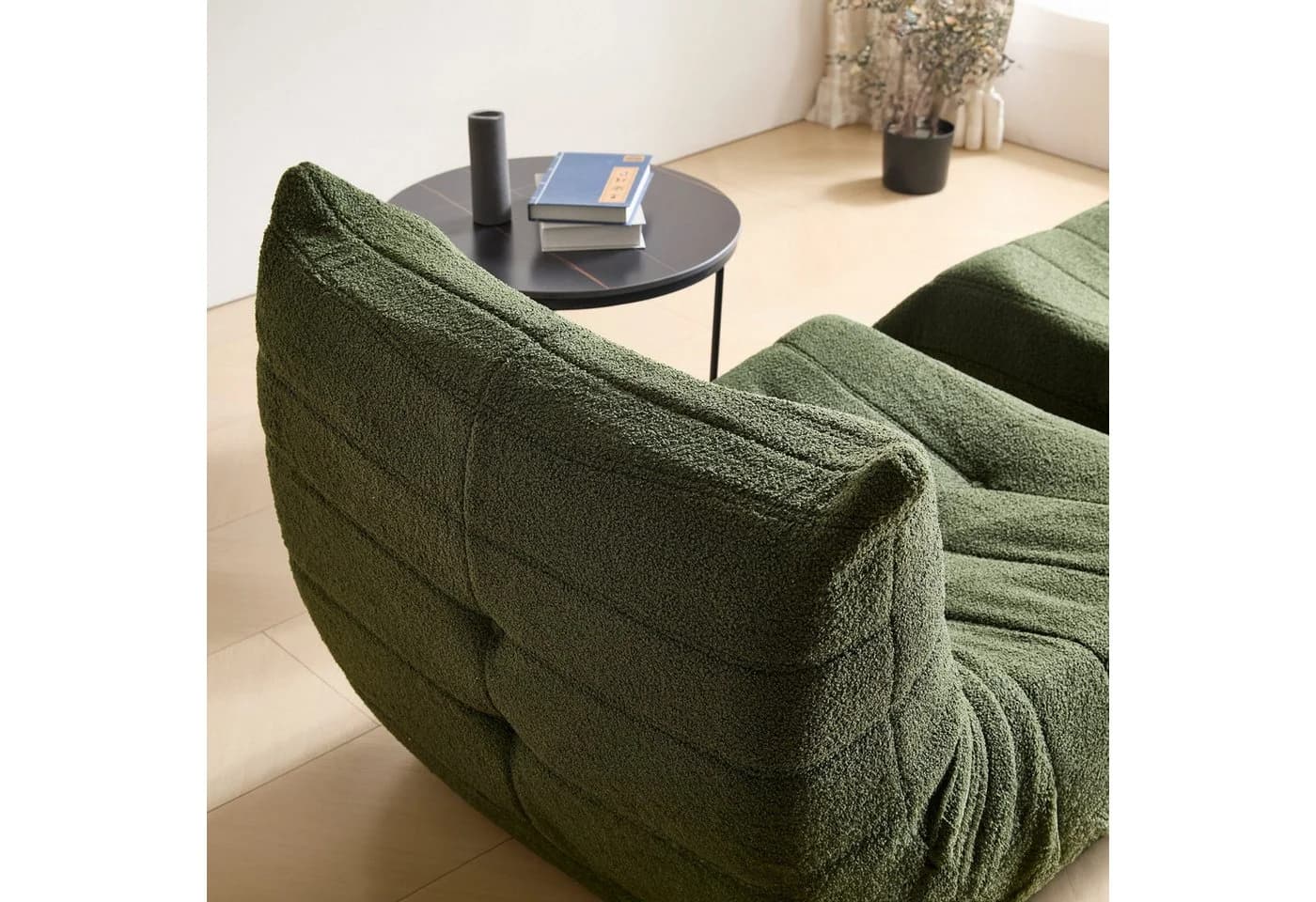 STILVORA Sitzsack Relaxsessel Indoor-Lazy Sofa mit Fußstütze Grün - Bild 4