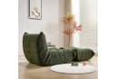 STILVORA Sitzsack Relaxsessel Indoor-Lazy Sofa mit Fußstütze Grün Bild 5