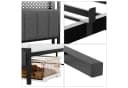 STILVORA Jugendbett Metallbett Schwarz mit LED und USB Bild 5