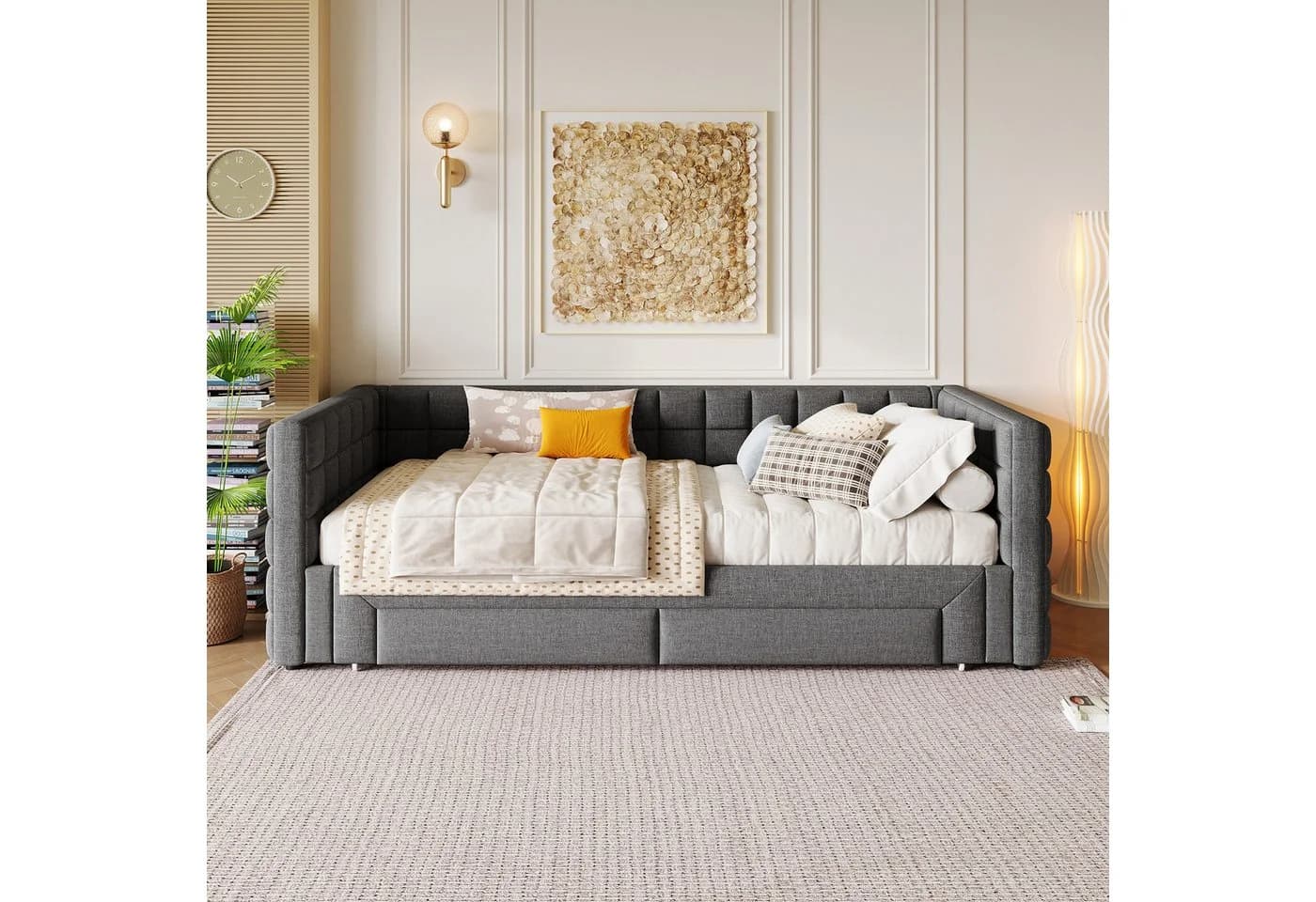 HAUSS SPOLE Schlafsofa 90/180x200cm Grau - Bild 4