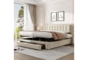 STILVORA Polsterbett 160x200 mit Stauraum Beige Bild 5