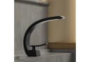 OKWISH Waschtischarmatur Wasserfall Schwarz Einhebel Messing Chrom Bild 5