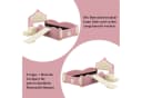 REDOM Kinderbett Polsterbett Rosa Beige mit LED, Rutsche & Treppe Bild 4