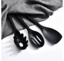 OKWISH Kochbesteck-Set 10-tlg. Silikon Schwarz Spülmaschinengeeignet Bild 1