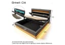 REDOM Polsterbett 180x200 cm mit LED-Beleuchtung und USB-Anschlüssen Grau Bild 5