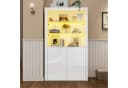OKWISH Vitrine Hochglanz-Aufbewahrungsschrank LED-Beleuchtung Bild 4