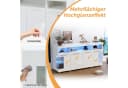 OKWISH Sideboard mit LED Licht & Glasfronten Weiß Bild 5