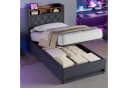 HAUSS SPOLE Polsterbett Grau mit LED und USB Bild 2