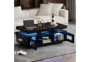 OKWISH Couchtisch Hochglanz-Sofatisch mit LED-Beleuchtung Bild 1