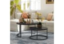 HAUSS SPOLE Couchtisch 2er-Set Stapelbar Schwarz Metall MDF Bild 2