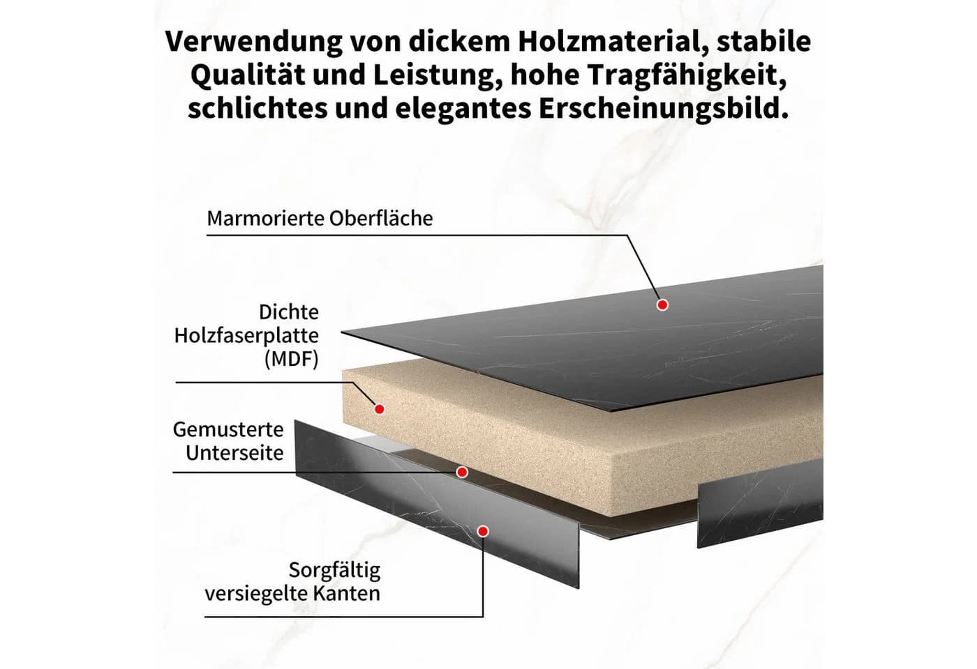 HAUSS SPOLE Couchtisch 2er-Set Stapelbar Schwarz Metall MDF - Bild 5