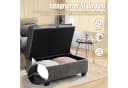 MODFU Loungesessel Chenille Grau mit Hocker & Stauraum Bild 3