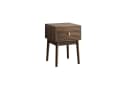 OKWISH Mid-Century Modern Nussbaum Nachttisch mit Metallgriffen, 2er Set Bild 1