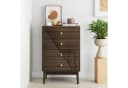 OKWISH Kommode 4 Schubladen Mid-Century Walnuss Bild 4