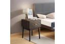 MODFU Nachttisch Mid-Century Modern Nussbaum mit Schubladen Bild 1